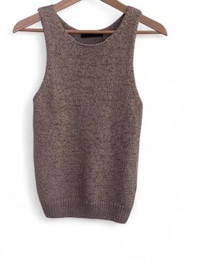 Zara Taupe Chunky Knit Sleeveless Top